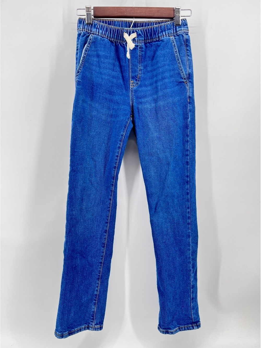 Old Navy Boys Kids L (10-12) Straight Leg Drawstring Elastic Waist Denim Jeans